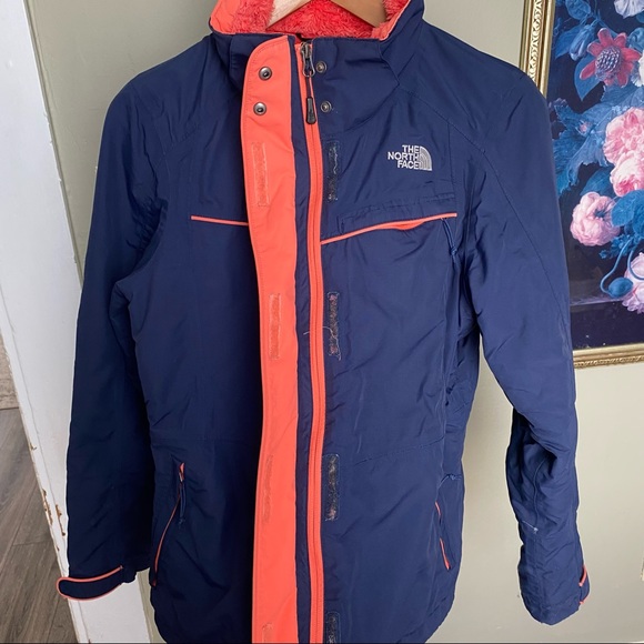 The North Face Blue and Orange Winter Jacket - Picture 3 of 10